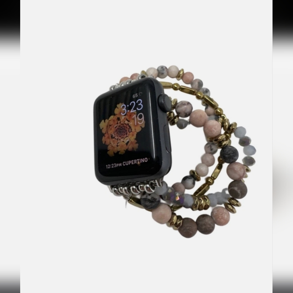 NWT Stylish Beaded Watch Band Apple Watch Compatible - Picture 3 of 3